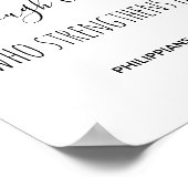 Philipzen 4 : 13 Eenvoudige Christelijke prijsopga Poster (Hoek)