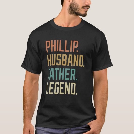 Phillip Husband Vader Legend Vaderdag Retro T-shirt (Voorkant)