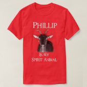 Phillip is My Spirit Animal Black T-shirt (Design voorkant)