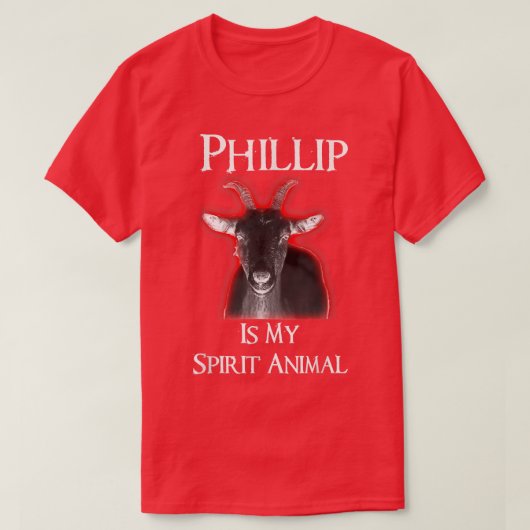 Phillip is My Spirit Animal Black T-shirt (Design voorkant)