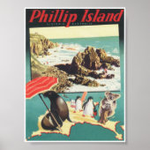 Phillip Island Australia Vintage Poster (Voorkant)