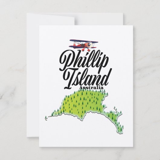 Phillip Island Australië kaart (Voorkant)