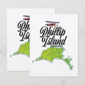 Phillip Island Australië kaart (Voorkant / Achterkant)