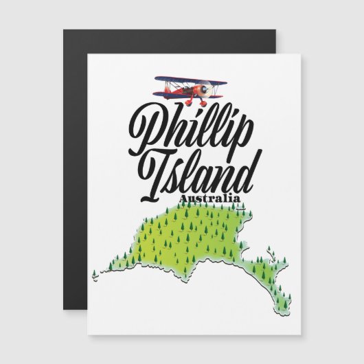 Phillip Island Australië kaart (Voorkant / Achterkant)