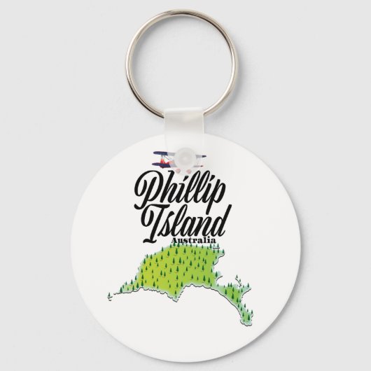 Phillip Island Australië kaart Sleutelhanger (Voorkant)
