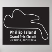 Phillip Island Grand Prix Circuit Art Poster (Voorkant)