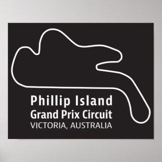 Phillip Island Grand Prix Circuit Art Poster