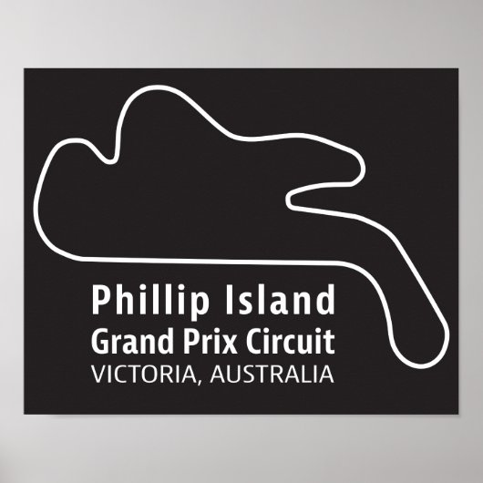 Phillip Island Grand Prix Circuit Art Poster (Voorkant)