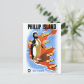 Phillip Victoria Australia Vintage Poster Briefkaart (Staand voorkant)