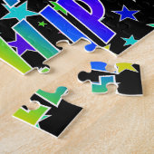 "PHILLIP" voornaam, geun "HAPPY BIRTHDAY" Legpuzzel (Zijkant)