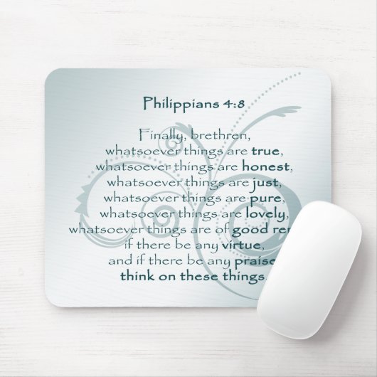 Phillipian 4:8 muismat (Met muis)
