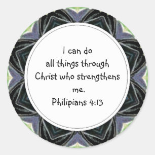 Phillipians 4:13 Schrift Geheugen Verse Sticker