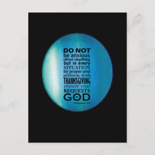 Phillipians 4:6 briefkaart (Voorkant)
