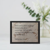 Phillipians 4:6 scriptpost kaart (Staand voorkant)