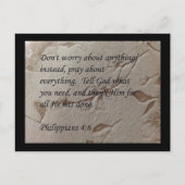 Phillipians 4:6 scriptpost kaart (Voorkant)