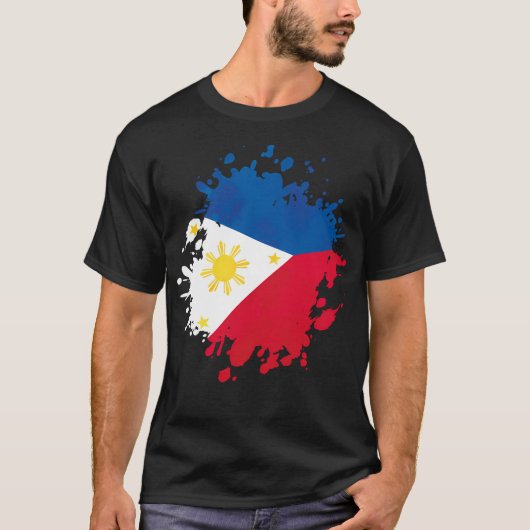 Phillipines Country Flag Countrys Icon Symbol Trav T-shirt (Voorkant)