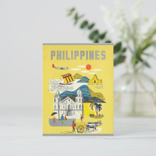  Phillipines Reis Briefkaart (Staand voorkant)
