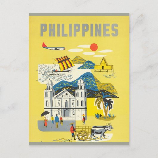  Phillipines Reis Briefkaart (Voorkant)