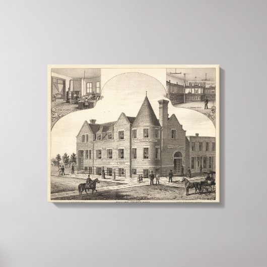 Phillips County Bank, Phillipsburg, Kansas Canvas Afdruk (Voorkant)