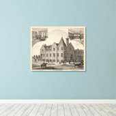 Phillips County Bank, Phillipsburg, Kansas Canvas Afdruk (Insitu (Houten vloer))