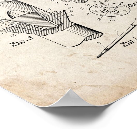 Phillips head Scredriver Patent - Old look Poster (Hoek)