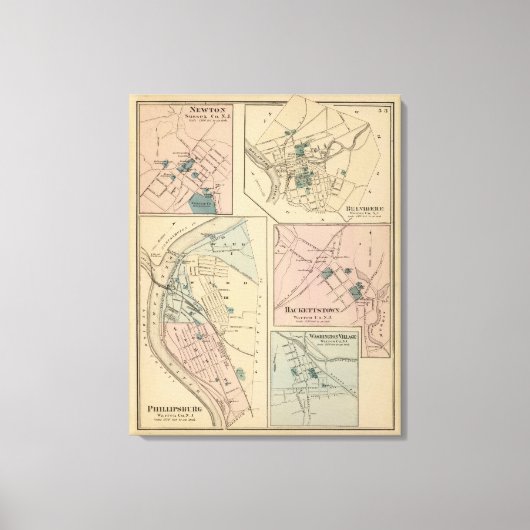 Phillipsburg, NJ Canvas Afdruk (Voorkant)