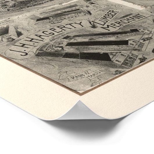 Phillipsburg, NJ & Easton, PA Panoramic Map - 1900 Poster (Hoek)