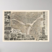 Phillipsburg, NJ & Easton, PA Panoramic Map - 1900 Poster (Voorkant)