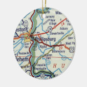 Phillipsburg NJ Map Keramisch Ornament (Links)