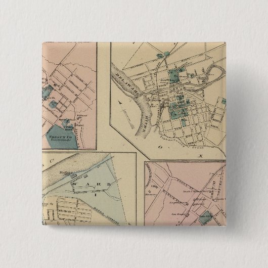 Phillipsburg, NJ Vierkante Button 5,1 Cm (Voorkant)