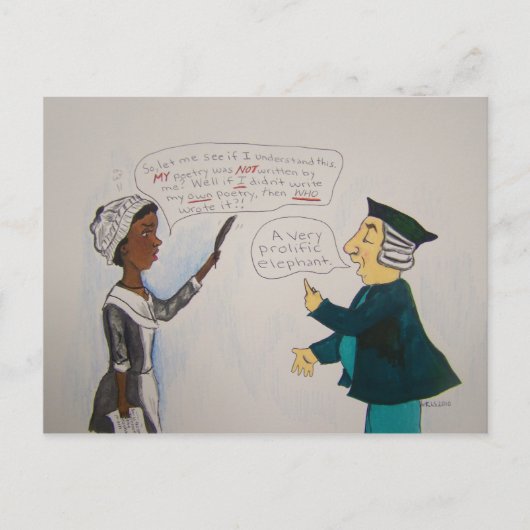 Phillis Wheatley Briefkaart (Voorkant)