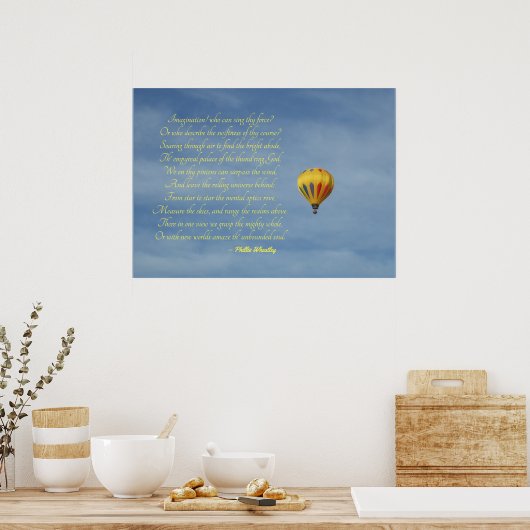 Phillis Wheatley Imagination Hot Air Ballon Sky Poster (Keuken)