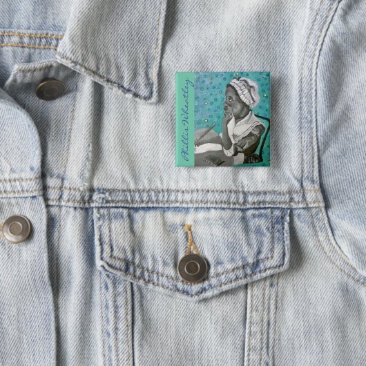 Phillis Wheatley Vierkante Button 5,1 Cm (In situ)