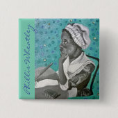 Phillis Wheatley Vierkante Button 5,1 Cm (Voorkant)