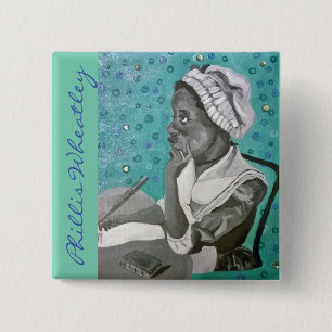 Phillis Wheatley Vierkante Button 5,1 Cm