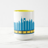 Philly 2019 Skyline Mok in de Kleuren van de Stad (Midden)