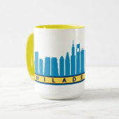 Philly 2019 Skyline Mok in de Kleuren van de Stad (Voorkant links)