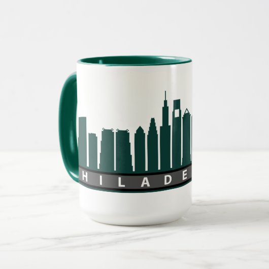 Philly 2019 Skyline Mok in Groen (Voorkant links)