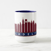 Philly 2019 Skyline Mok in Maroon (Midden)
