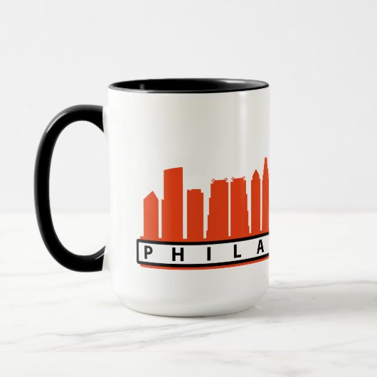 Philly 2019 Skyline Mok in Oranje en zwart (Links)
