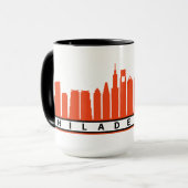 Philly 2019 Skyline Mok in Oranje en zwart (Voorkant links)