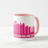 Philly 2019 Skyline Mok in Roze (Voorkant rechts)