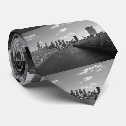 Philly b/w stropdas (Opgerold)