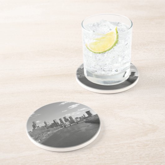 Philly b/w zandsteen onderzetter (Zijkant)