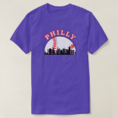 Philly Baseball  Philly PA Cityscape Skyline  T-shirt (Design voorkant)