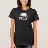 Philly Baseball Sports Skyline Illustratie Citysc T-shirt (Voorkant)