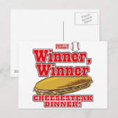 Philly Baseball Winner Cheesesteak Dinner Briefkaart (Voorkant / Achterkant)