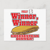 Philly Baseball Winner Cheesesteak Dinner Briefkaart (Voorkant)