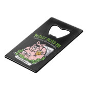 Philly Blind Pig BBQ Creditkaart Flessenopener (Achterkant Gekanteld)