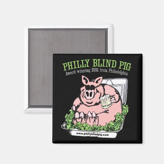 Philly Blind Pig BBQ Magneet (Voorkant / Achterkant)